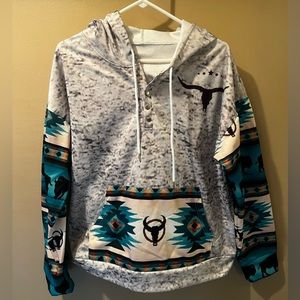 Western Print Hoodie